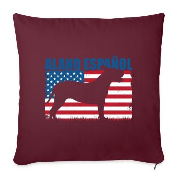 Alano Espanol - Housse de coussin décorative 45 x 45 cm - bordeaux - Devant
