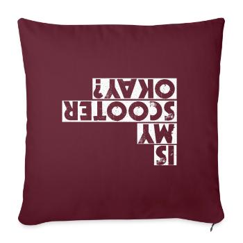Scooter e-scooter e-scooter stunt stunts trottinette - Housse de coussin décorative 45 x 45 cm - bordeaux - Devant