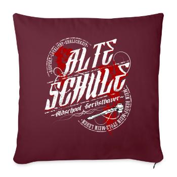 Gerüstbauer Shirt bedruckt in top Markenqualität - Sofakissenbezug 45 x 45 cm - Burgunderrot - Vorne