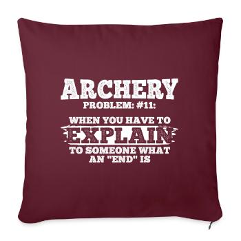 Bogenschießen Archery - Sofakissenbezug 45 x 45 cm - Burgunderrot - Vorne