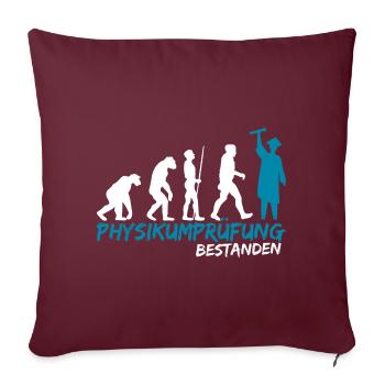 Physikum Medizin Prüfung bestanden Student - Sofakissenbezug 45 x 45 cm - Burgunderrot - Vorne