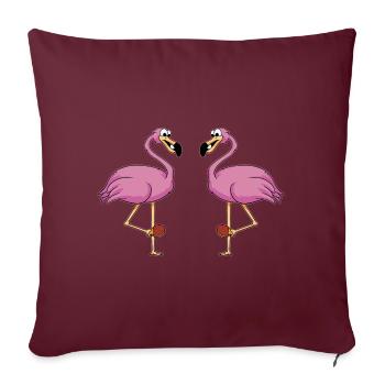 Tenue de tennis de table Chat femme - Housse de coussin décorative 45 x 45 cm - bordeaux - Devant