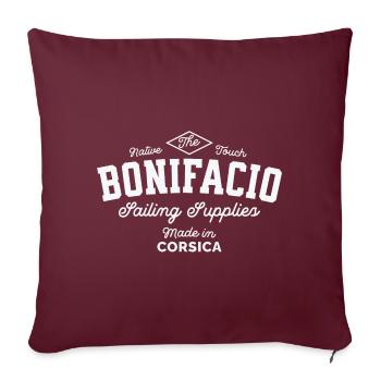 Bonifacio Sailing Supplies made in Corsica - Housse de coussin décorative 45 x 45 cm - bordeaux - Devant