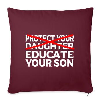 Féministe Féminisme émancipation cadeau - Housse de coussin décorative 45 x 45 cm - bordeaux - Devant