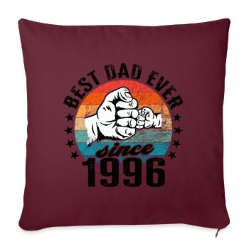 Bester Papa der Welt seit 1996 Vatertag - Sofakissenbezug 45 x 45 cm - Burgunderrot - Vorne