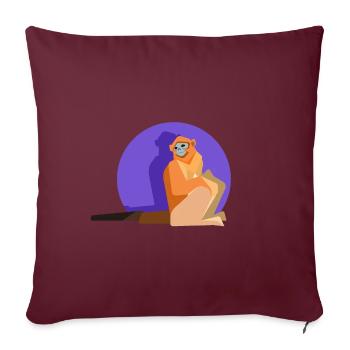 Snubnose d’or - Housse de coussin décorative 45 x 45 cm - bordeaux - Devant