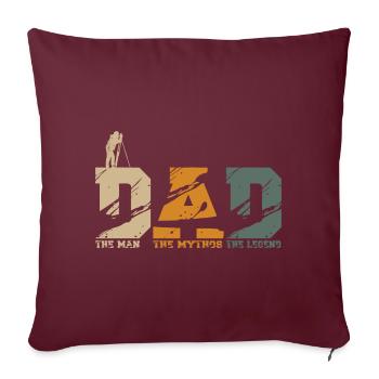 Vermesser Dad - Sofakissenbezug 45 x 45 cm - Burgunderrot - Vorne