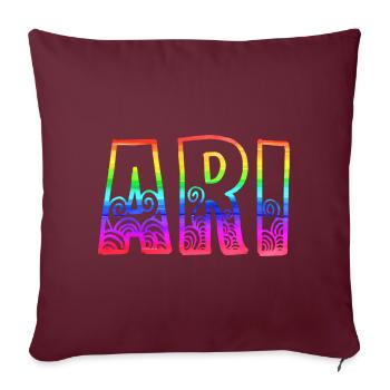 ari rs regenbogen - Sofakissenbezug 45 x 45 cm - Burgunderrot - Vorne