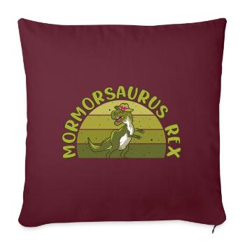 Maman grand-mère T-Rex dinosaure drôle idée de cadeau - Housse de coussin décorative 45 x 45 cm - bordeaux - Devant