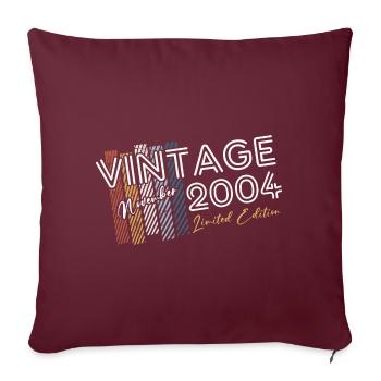 20ème Anniversaire Millésime Novembre 2004 Millésime 2004 - Housse de coussin décorative 45 x 45 cm - bordeaux - Devant