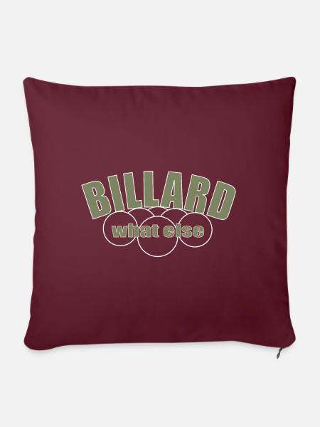 Poolbillard, 9ball, Billard, 8Ball - Sofakissenbezug 45 x 45 cm - Burgunderrot