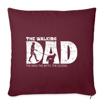 Groenendael The Walking Dad - Sofakissenbezug 45 x 45 cm - Burgunderrot - Vorne