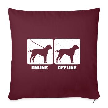 Cur bouche noire - Housse de coussin décorative 45 x 45 cm - bordeaux - Devant