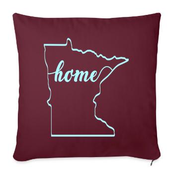 Home Minnesota Design für stolze Minnesotaner - Sofakissenbezug 45 x 45 cm - Burgunderrot - Vorne