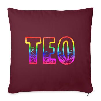 Teo RS Arc-en-ciel - Housse de coussin décorative 45 x 45 cm - bordeaux - Devant