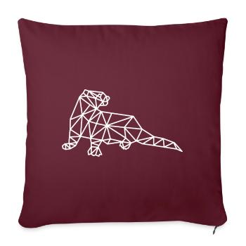 Otter Geometric Line - Sofa pillowcase 17,3'' x 17,3'' (45 x 45 cm) - burgundy - Front