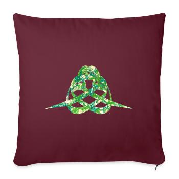 calligraphie e 270 - Housse de coussin décorative 45 x 45 cm - bordeaux - Devant