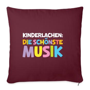 Abschied Erzieherin Kinderlachen Kita Abschied - Sofakissenbezug 45 x 45 cm - Burgunderrot - Vorne