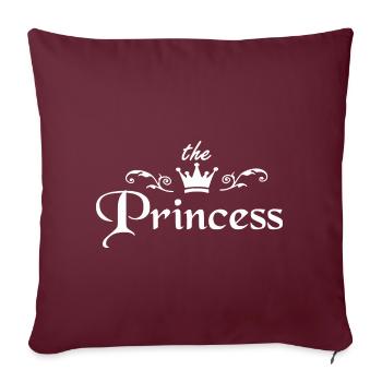La princesse avec une couronne - Housse de coussin décorative 45 x 45 cm - bordeaux - Devant