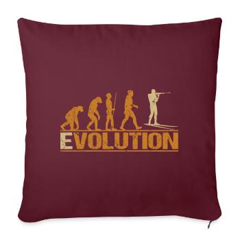 Biathlon Schießen Evolution - Sofakissenbezug 45 x 45 cm - Burgunderrot - Vorne
