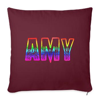 amy rs regenbogen - Sofakissenbezug 45 x 45 cm - Burgunderrot - Vorne