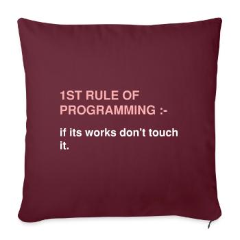 Conception de cybersécurité pour la sécurité informatique et les pirates informatiques - Housse de coussin décorative 45 x 45 cm - bordeaux - Devant