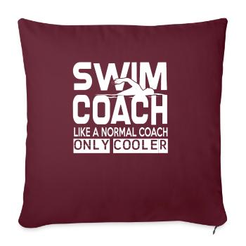 Maillot de bain cadeau de plongée pour entraîneur de sport - Housse de coussin décorative 45 x 45 cm - bordeaux - Devant