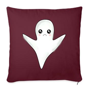 Kawaii Gespenst Geister Halloween Halloweenkostüm - Sofakissenbezug 45 x 45 cm - Burgunderrot - Vorne