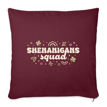 Shenanigans Kader - Sofakissenbezug 45 x 45 cm - Burgunderrot - Vorne