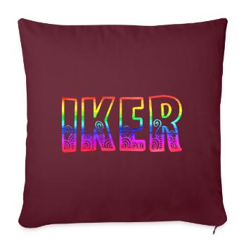 Iker RS Arc-en-ciel - Housse de coussin décorative 45 x 45 cm - bordeaux - Devant