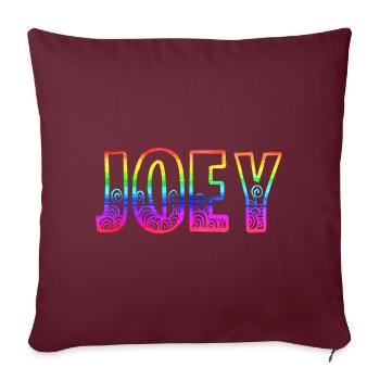 joey rs arc-en-ciel - Housse de coussin décorative 45 x 45 cm - bordeaux - Devant