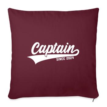 CAPITAINE CAPITAINE DEPUIS 2024 - Housse de coussin décorative 45 x 45 cm - bordeaux - Devant