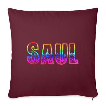 L’arc-en-ciel de Saul R - Housse de coussin décorative 45 x 45 cm - bordeaux - Devant