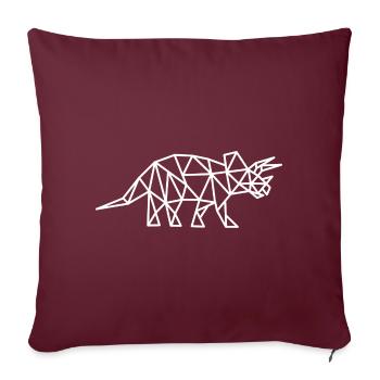 Lignes géométriques de Tricératops - Housse de coussin décorative 45 x 45 cm - bordeaux - Devant