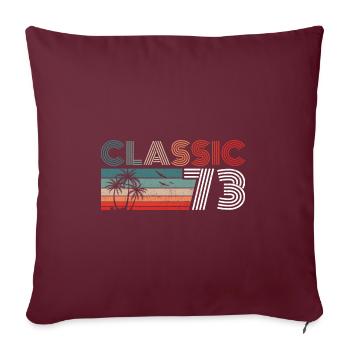 Anniversaire de 50 ans 2023 Classic 1973 50 Anniversaire - Housse de coussin décorative 45 x 45 cm - bordeaux - Devant