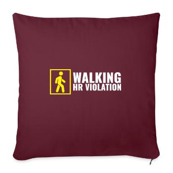 Marcher Violation RH Patrons Blague Collègue drôle - Housse de coussin décorative 45 x 45 cm - bordeaux - Devant