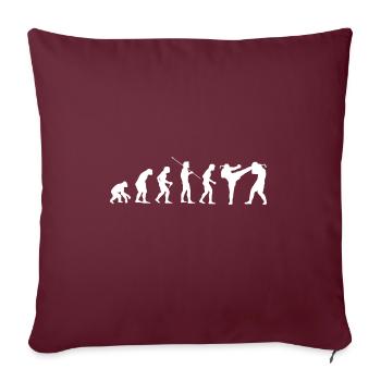 Evolution Kampfsport Karate Judo Kampfkunst Bjj - Sofakissenbezug 45 x 45 cm - Burgunderrot - Vorne