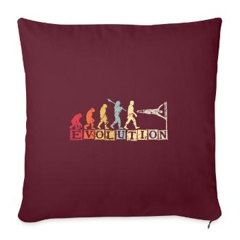 Evolution de l’homme Calisthenics Retro Vintage - Housse de coussin décorative 45 x 45 cm - bordeaux - Devant