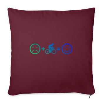 Cycliste de route Vélo de route Vélo de route Vélo de route - Housse de coussin décorative 45 x 45 cm - bordeaux - Devant
