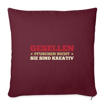 Geselle 2023 Prüfung Gesellenbrief Geschenk - Sofakissenbezug 45 x 45 cm - Burgunderrot - Vorne