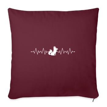 Cadeau mignon renard arctique - Housse de coussin décorative 45 x 45 cm - bordeaux - Devant
