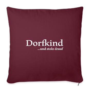 Dorfkind - Sofakissenbezug 45 x 45 cm - Burgunderrot - Vorne