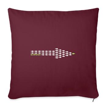 Be Different Fische Angel Angler Sprüche Geschenk - Sofakissenbezug 45 x 45 cm - Burgunderrot - Vorne