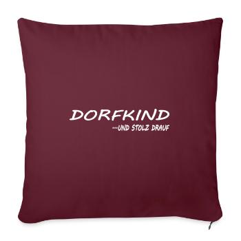 Dorfkind - Sofakissenbezug 45 x 45 cm - Burgunderrot - Vorne