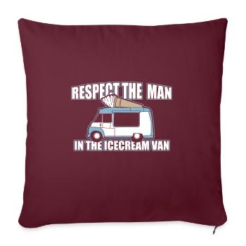 Respect Camion de glace Glaçons Glace Dessert - Housse de coussin décorative 45 x 45 cm - bordeaux - Devant