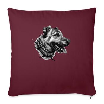 Tee shirt Kangal, chien turc Sivas Kangali - Housse de coussin décorative 45 x 45 cm - bordeaux - Devant