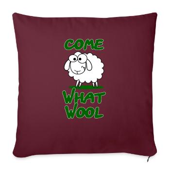 Venez ce cadeau de conception drôle de laine Schaaf - Housse de coussin décorative 45 x 45 cm - bordeaux - Devant