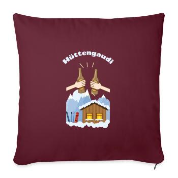 Hüttengaudi - Housse de coussin décorative 45 x 45 cm - bordeaux - Devant