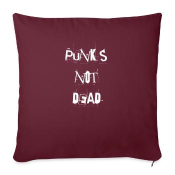 PUNK IS NOT DEAD - Sofakissenbezug 45 x 45 cm - Burgunderrot - Vorne