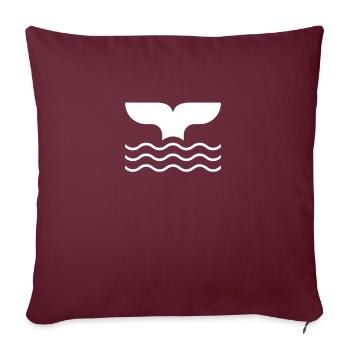 whale tail - Sofakissenbezug 45 x 45 cm - Burgunderrot - Vorne